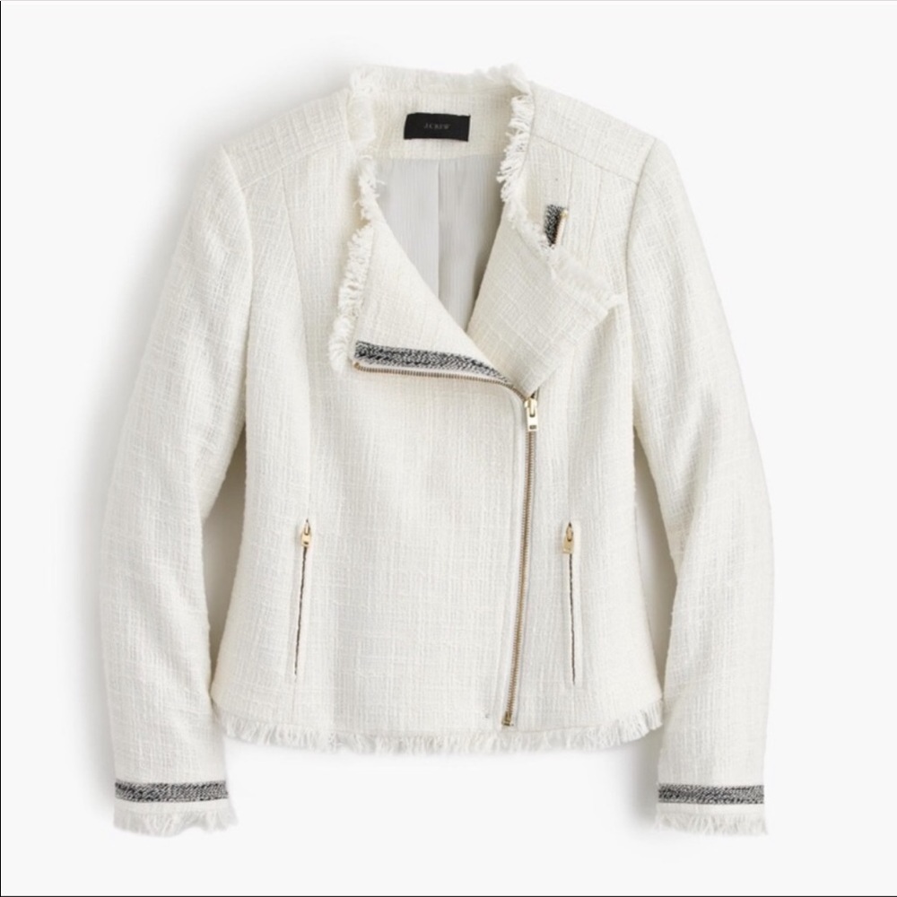 J. Crew Ivory Tweed Jacket